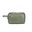 Opu Leather Clutch - Green