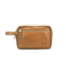 Opu Leather Clutch - Cognac