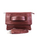 Gina Leather Clutch - Dark Brown