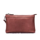 Nagari Leather Clutch - Dark Brown
