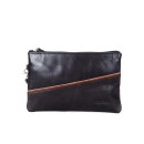 Leather Pouch Wadas - Black - cognac