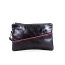 Leather Pouch Wadas - Black - red