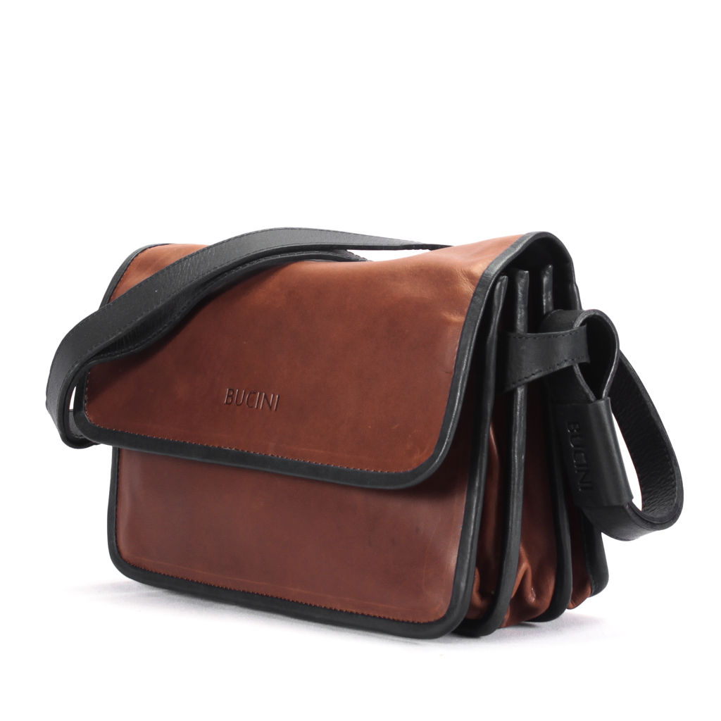 Mantili Cognac - Black Crossbody Bag - Image 2