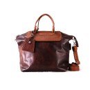 Lestari Goat Leather Satchel Bag - Dark Brown