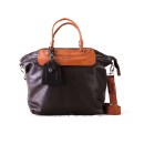 Lestari Goat Leather Satchel Bag - Dark Coffee